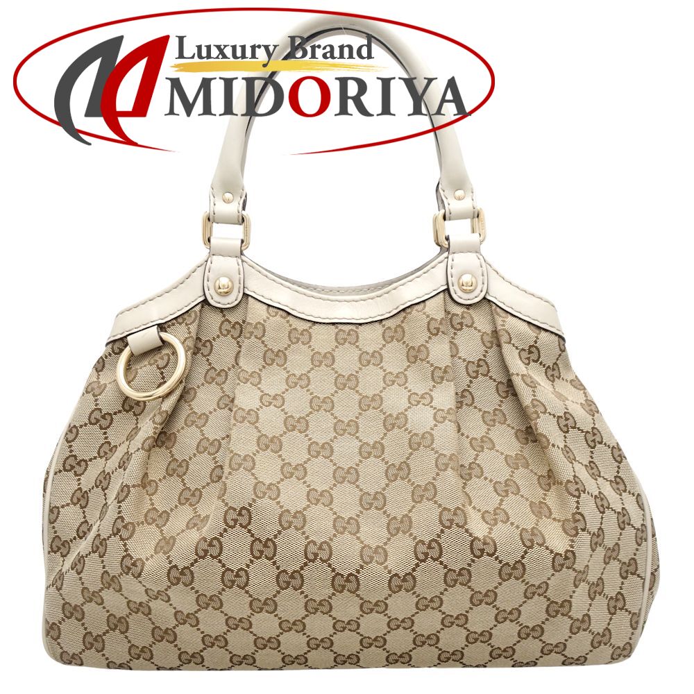 GUCCI ベージュ ゴールド ハンドバッグ 極美品 グッチ GUCCI ハンドバッグ GGキャンバス ベージュ