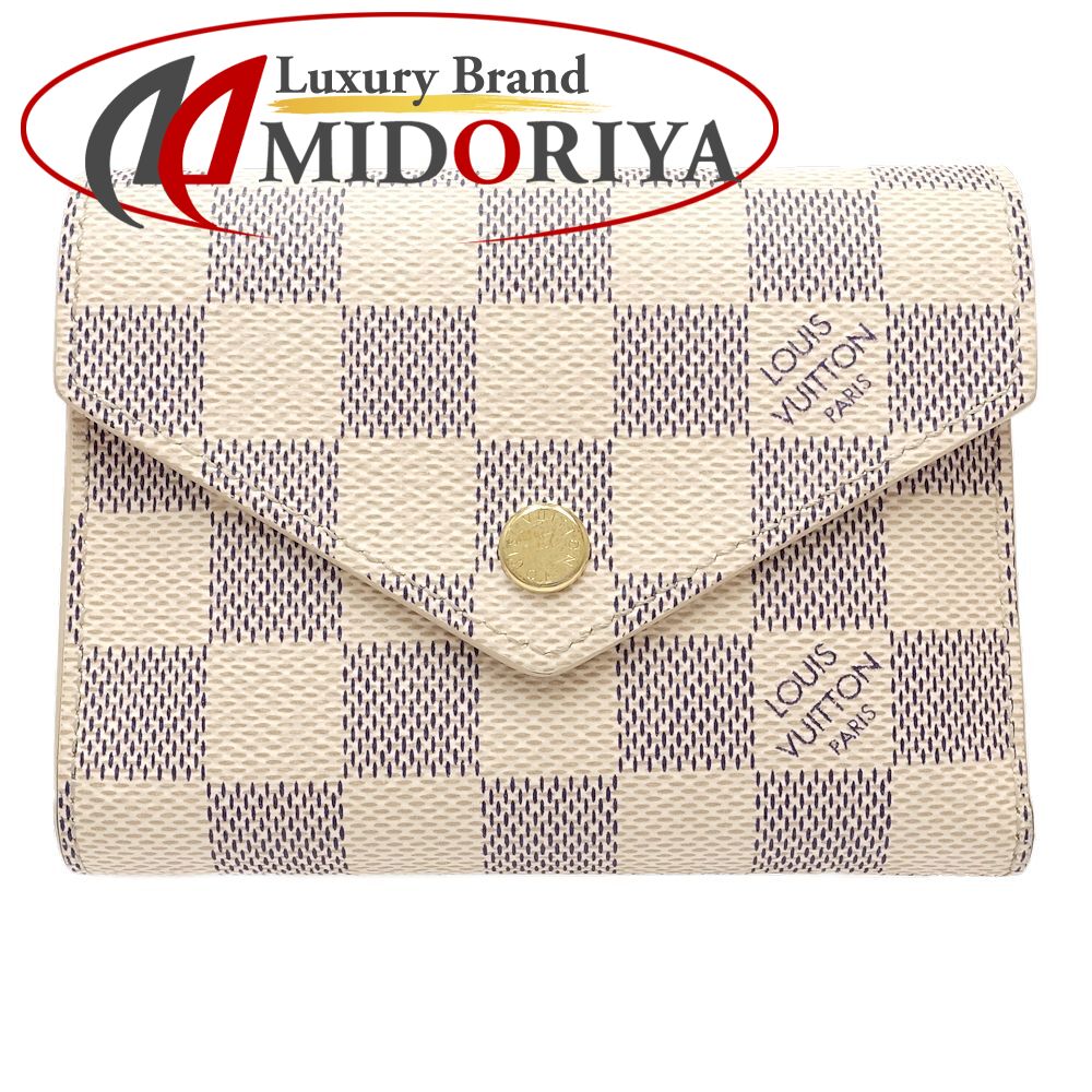 LOUIS VUITTON ルイ ヴィトン N40638 ダミエリシャス ポルトフォイユ・ヴィクトリーヌ 小銭入れ付き 三つ折り財布 ペッシュ 新品 ピーチ ピンク カラフルダミエで気分が上がる Louis Vuitton 折りたたみ財布 (Louis