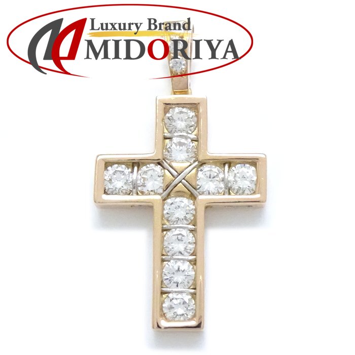 稀少 Cartier カルティエオーロラクロスダイヤモンドチャームK18PG 稀少 Cartier カルティエオーロラクロスダイヤモンドチャームK18PG