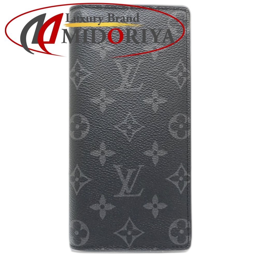 LOUIS VUITTON ルイヴィトン 長財布 M61697 ポルトフォイユ ブラザ モノグラム エクリプス ブラック/181390【中古】