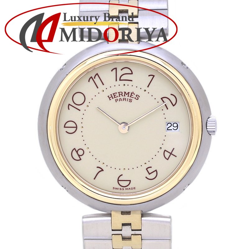 稼働 エルメス Hermes 腕時計 プロフィール デイト 新品電池 1825 稼働 エルメス Hermes 腕時計 プロフィール デイト 新品電池 1825 稼働