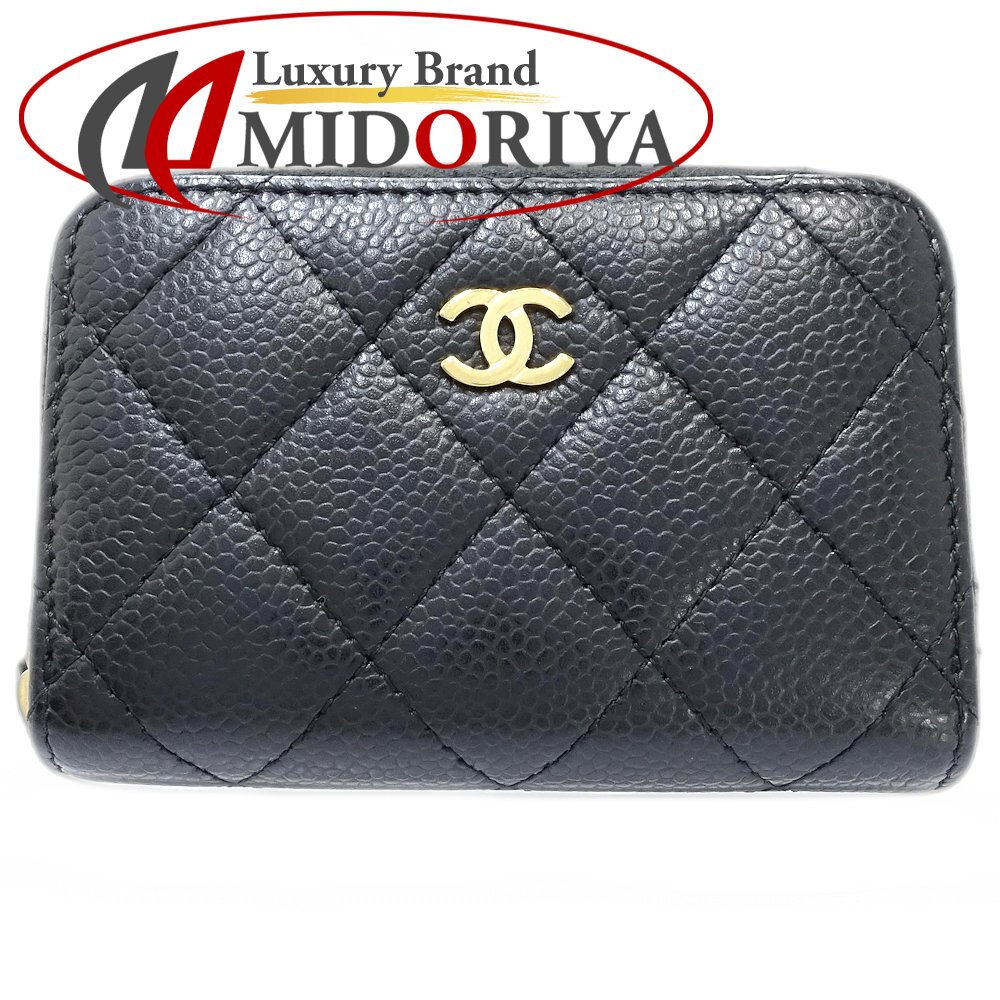 【saiko】超美品　CHANELマトラッセ　エナメル　コインカードケース マトラッセ シャネル （CHANEL） ラムスキン クラシック ジップ