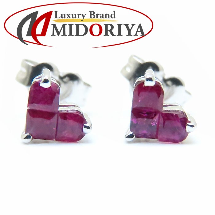 【19日までの出品】K18WG ルビー ミステリアスハート スタージュエリー MYSTERIOUS HEART RUBY NECKLACE (M)(2ZN2066)K18 ネックレス