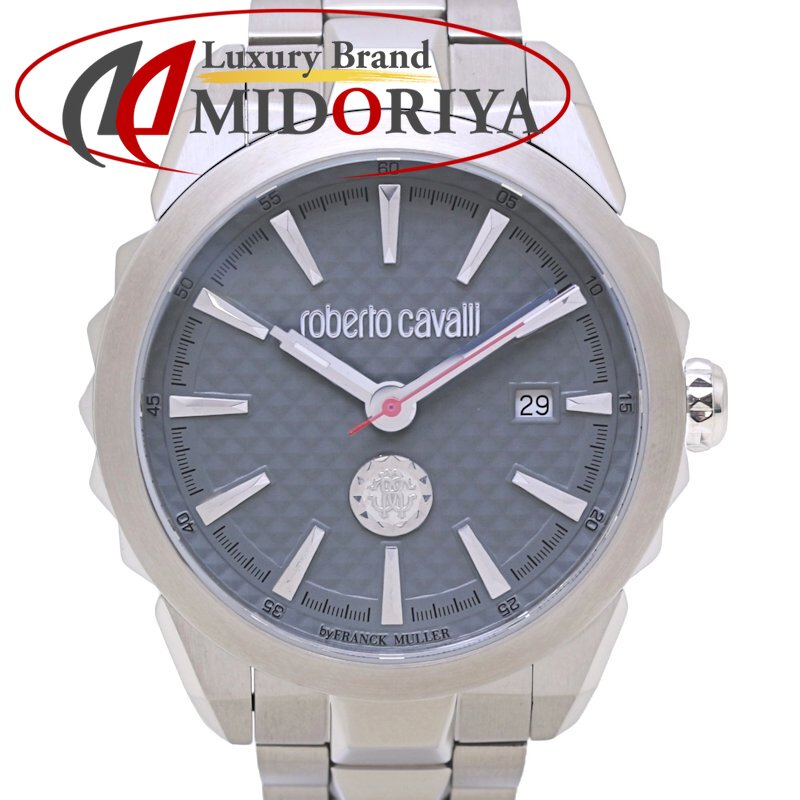 Roberto Cavalli ロベルトカバリ BY FRANCK MULLER バイ 簡明直截 レギオモンタヌス RV1G034M0051【2023年買いもとめる】 ステンレス鋼スチール写真  メンズ /130398【中古】【ウオッチ】