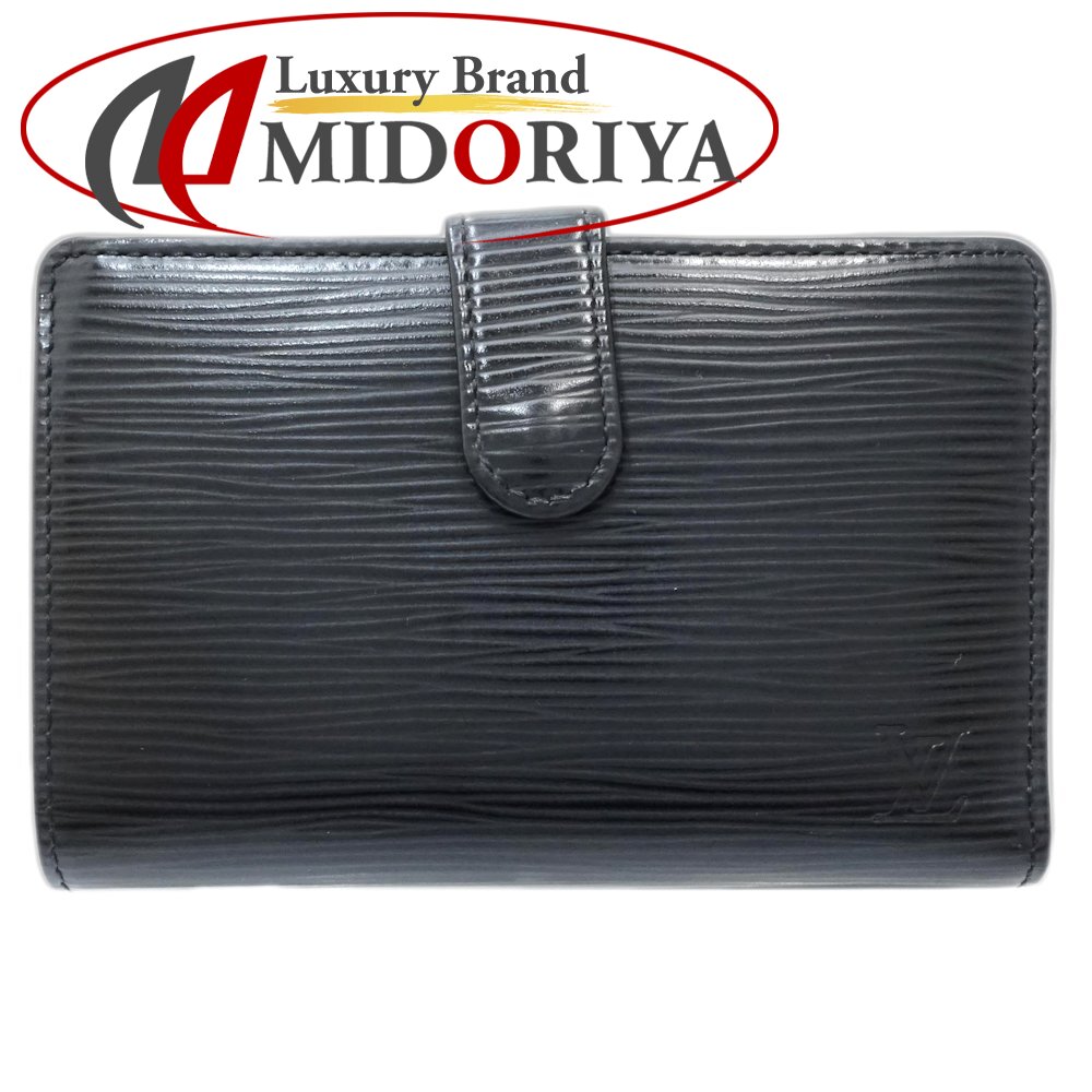 美品　Louis Vuitton エピレザー 三つ折り財布 黒  男女兼用 楽天市場】ルイヴィトン M63712 エテュイパピエ 三つ折り財布
