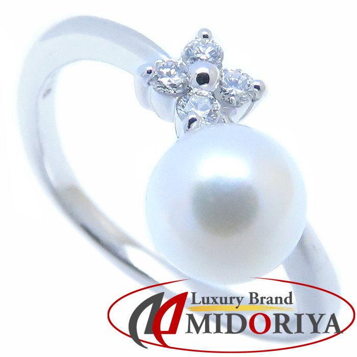 みみ様 MIKIMOTO パール＆ダイヤモンドリング ミキモト MIKIMOTO Pt パール ダイヤモンド リング 定価30万