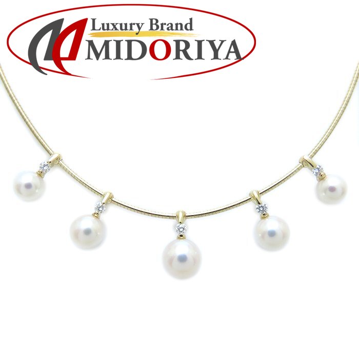 MIKIMOTO 真珠 K18 ネックレス7.2ミリ MIKIMOTO ミキモト 真珠 ネックレス7.2mm K18YG×パール