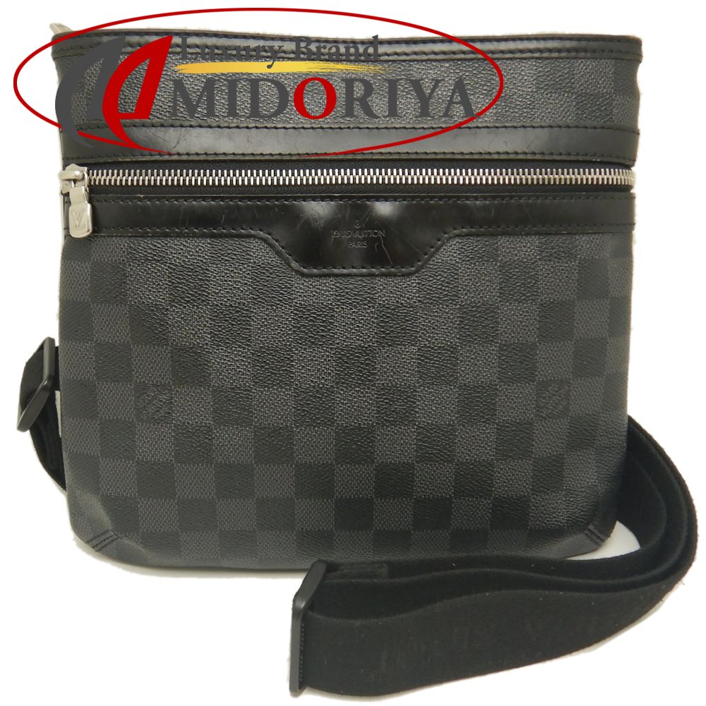 LOUIS VUITTON ルイヴィトン ダミエ グラフィット トマス N58028 ショルダーバッグ ノワール メンズ /253229【中古】