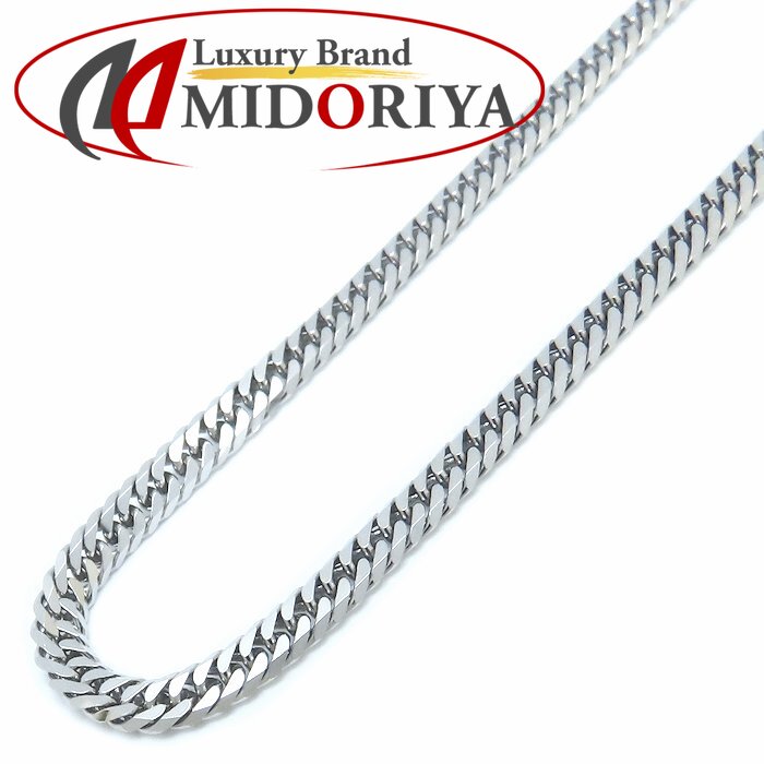 喜平ネックレス Pt850プラチナ レディース 6面 ダブル 40cm 12.7g/76315【中古】【FJ】