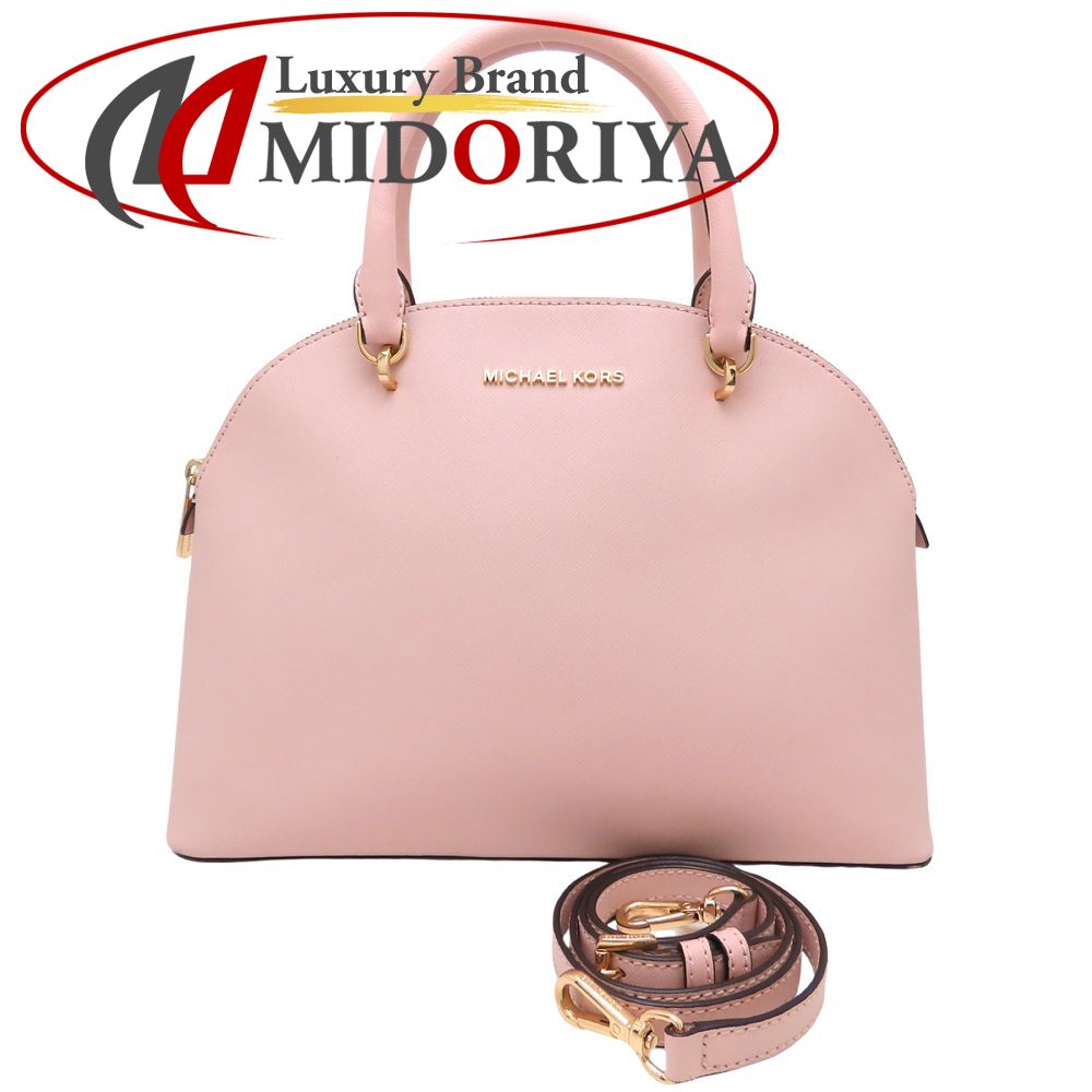 Michael Kors マイケルコース エミー ラージ ドーム サッチェル 2Way 35T9GY3S3L ハンドバッグ レザー ピンク レディース /352827【中古】