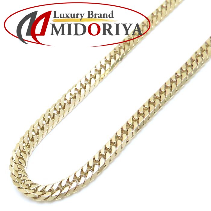 喜平ネックレス K18YG イエローゴールド メンズ 6面 ダブル 50cm 20.3g/76320【中古】【FJ】|Luxury Brand ミドリヤ店