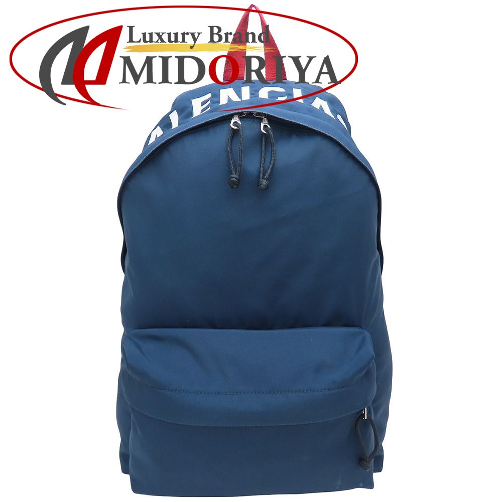 【美品】バレンシアガ　リュック　クラシック　シルバー金具　レザー　ブルー 美品】バレンシアガリュッククラシックシルバー金具レザーブルー