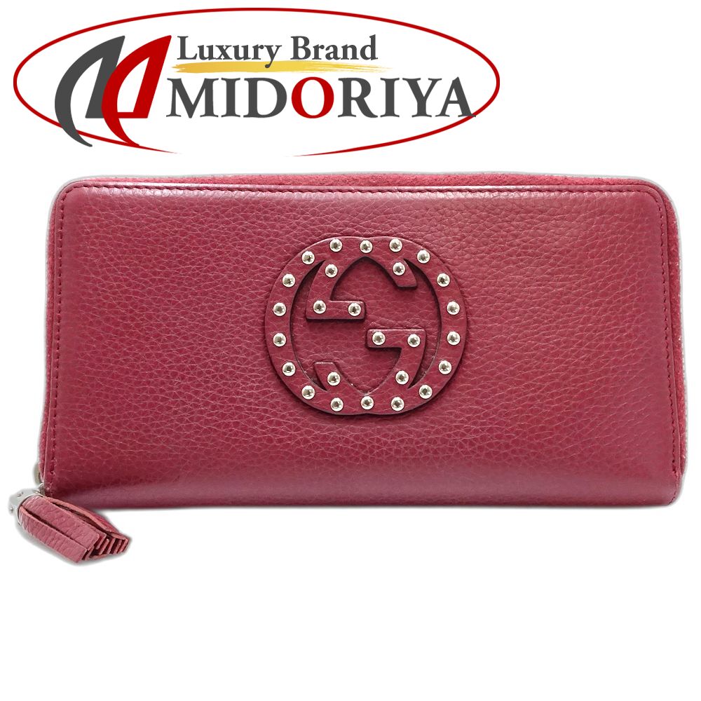 【中古】GUCCI グッチ 長財布 308004 ラウンドファスナー ソーホー レザー ボルドー レディース /181850