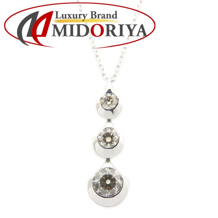 Kashikey カシケイ アンフォゲッタブルドッツ ネックレス 3Pダイヤモンド ブラウンダイヤモンド0.50ct K18WG ホワイトゴールド レディース /294905【中古】【BJ】|Luxury Brand ミドリヤ店