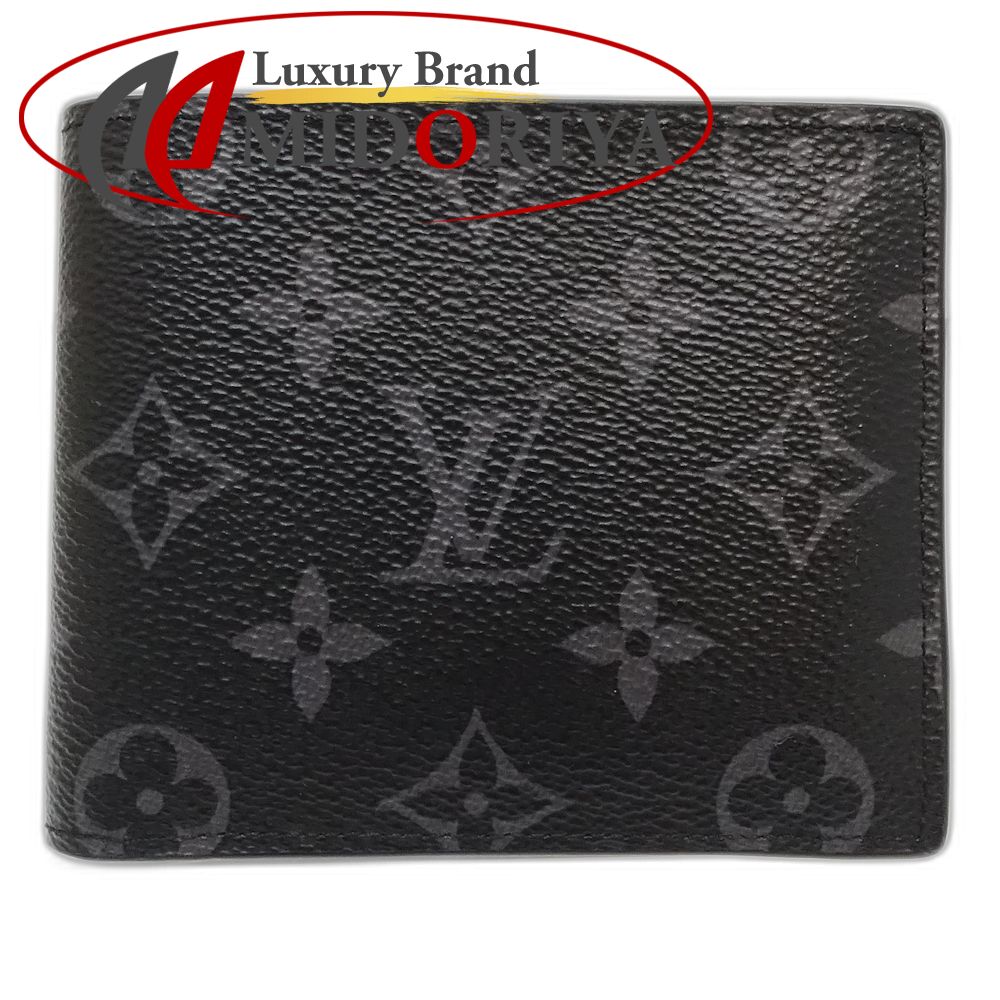 【中古】LOUIS VUITTON ルイヴィトン 二つ折り財布 M62545 ポルトフォイユ マルコNM モノグラム エクリプス ノワール レディース /181867