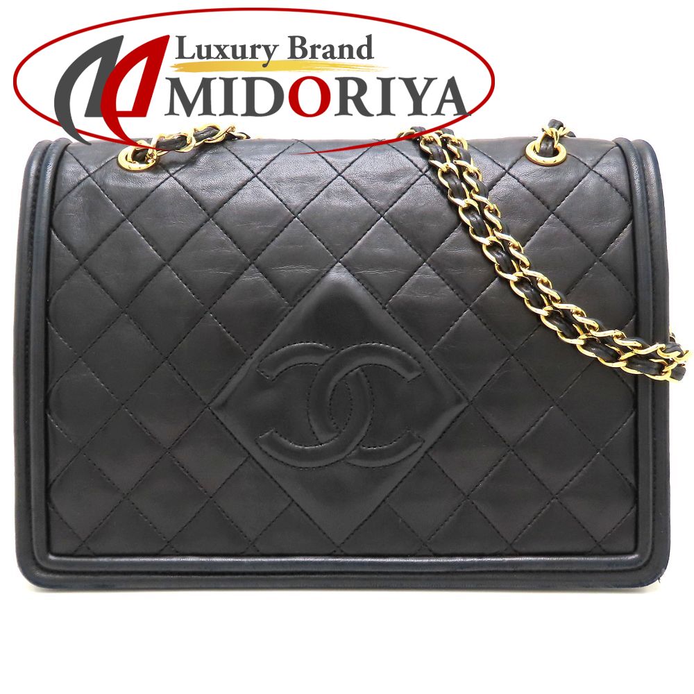 CHANEL シャネル ショルダーバッグ ラムスキン ブラック レディース /352998【中古】