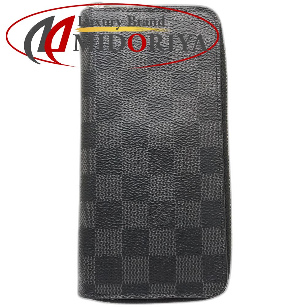 【中古】LOUIS VUITTON ルイヴィトン ダミエ グラフィット 長紙入れ N61653 ポルトフォイユ ヴァスコ ノワール メンズ /181901