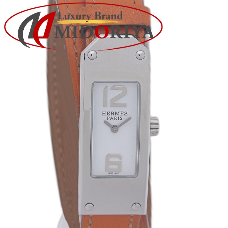 HERMES エルメス ケリー2 KT1.210.130./WOR2 【電池交換済】【中古】腕時計 レディース ステンレススチールx革 /130475