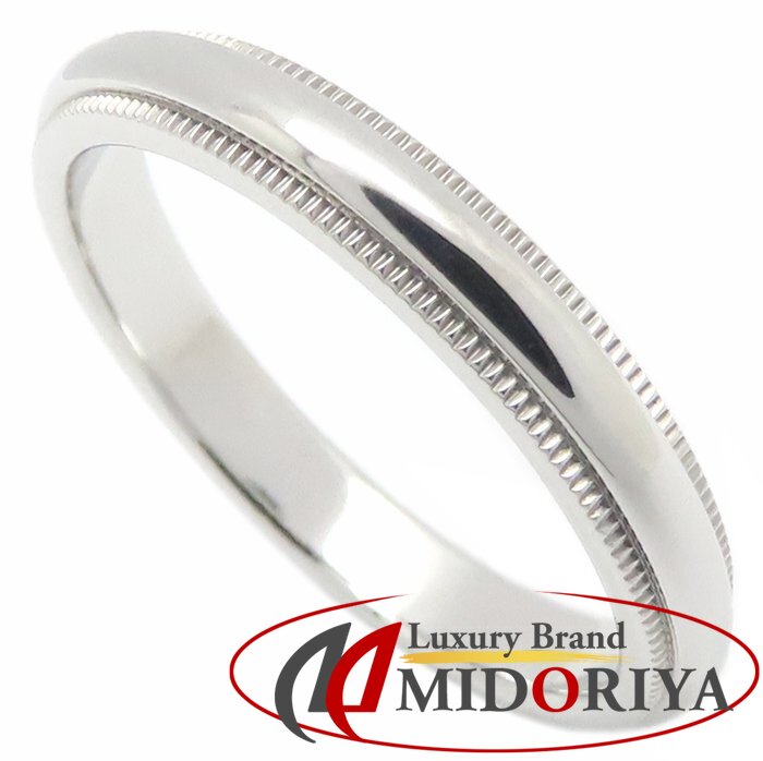 TIFFANY&Co. ティファニー ミルグレイン リング 指輪 14.5号 Pt950プラチナ レディース /295149【中古】【BJ】