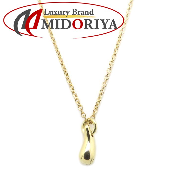 TIFFANY&Co. ティファニー ティアドロップ ネックレス エルサペレッティ K18YG イエローゴールド レディース /295165【中古】【BJ】