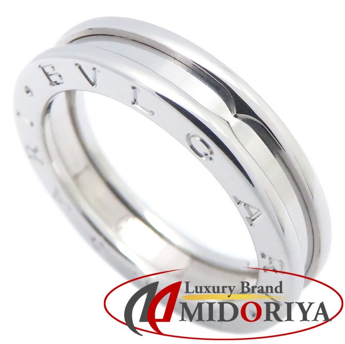 BVLGARI ブルガリ ビーゼロワン リング 指輪 1バンド XS #58 18号 B.zero1 K18WG ホワイトゴールド メンズ /295249【中古】【BJ】