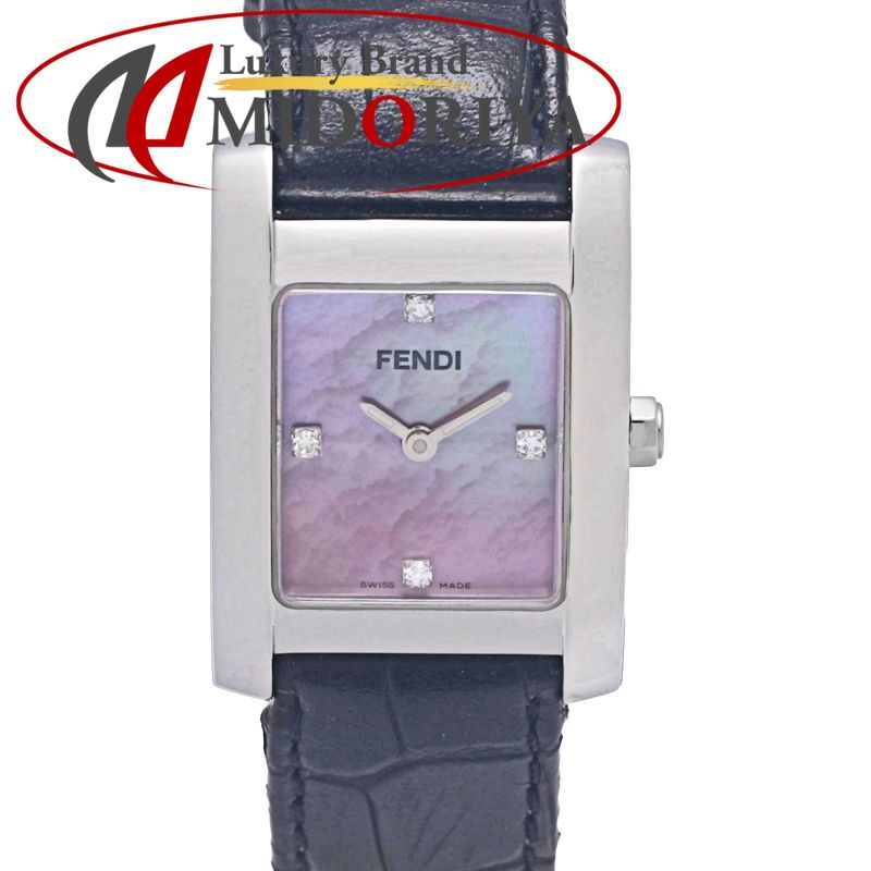 FENDI フェンディ クラシコ F70127MD 7000L 【蓄電池取り替えっこ済】【中古】ウォッチ レディース ステンレス鋼スチール写真x革 /130503