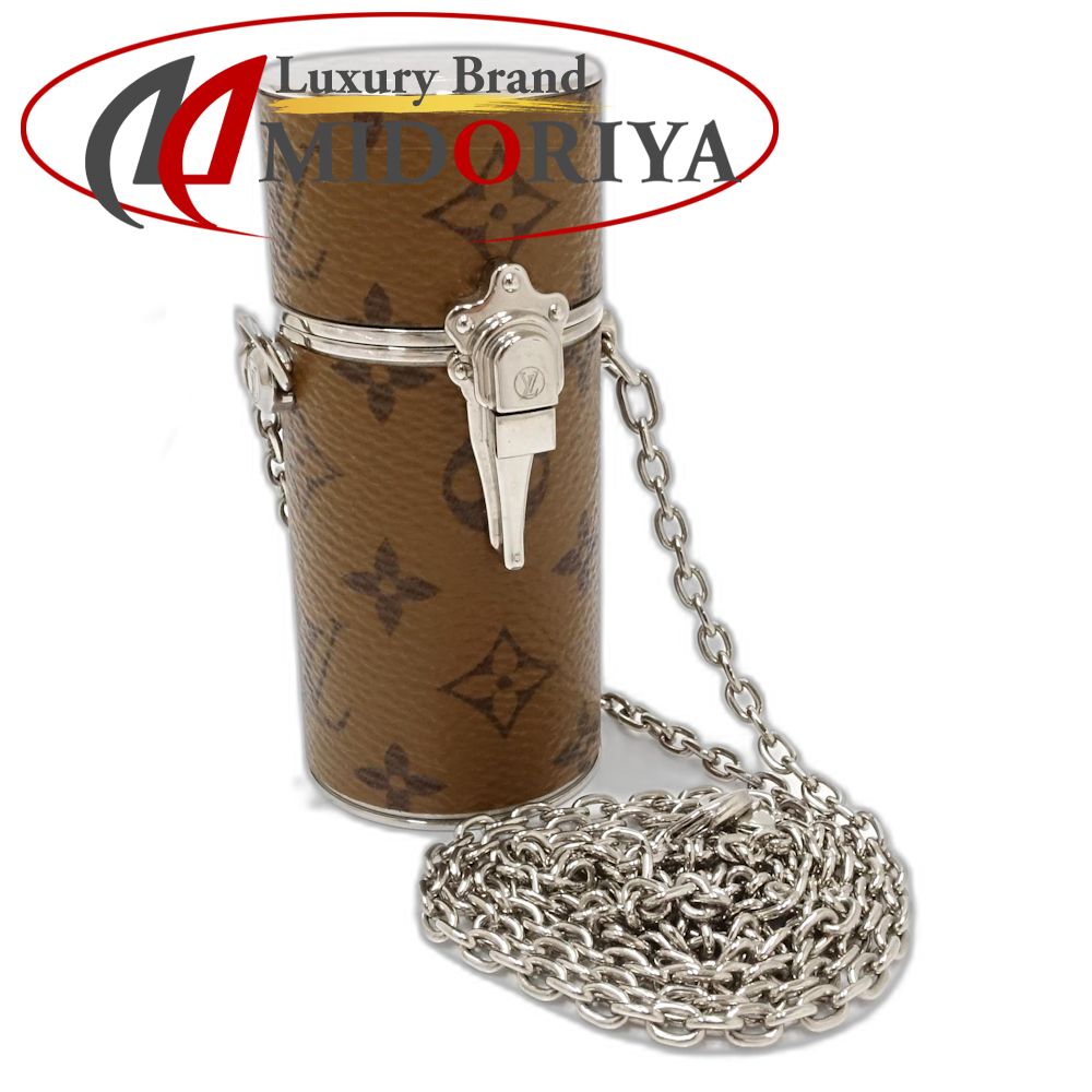 LOUIS VUITTON ルイヴィトン リップステックケース モノグラム 逆さま MP2407 ポシェット 赤銅色 レディース /181953【中古】