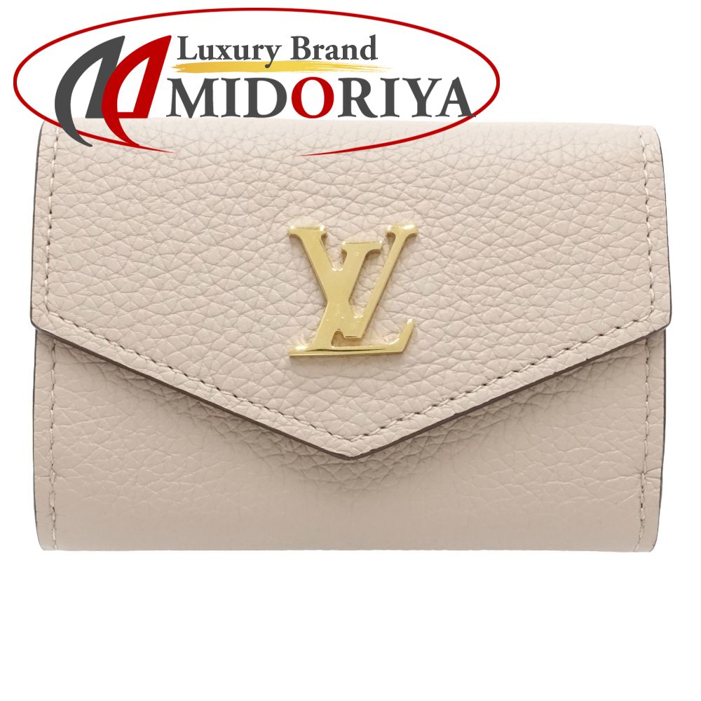 【中古】LOUIS VUITTON ルイヴィトン 三つ折り紙入れ M69340 ポルトフォイユ 鍵を掛けるミニ グレージュ レディース /181959