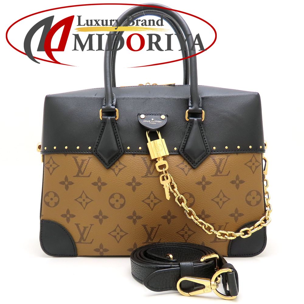LOUIS VUITTON ルイヴィトン モノグラム 逆さま シティ・マル M43595 2Way ハンドバック 赤銅色 黒いこと レディース /353141【中古】