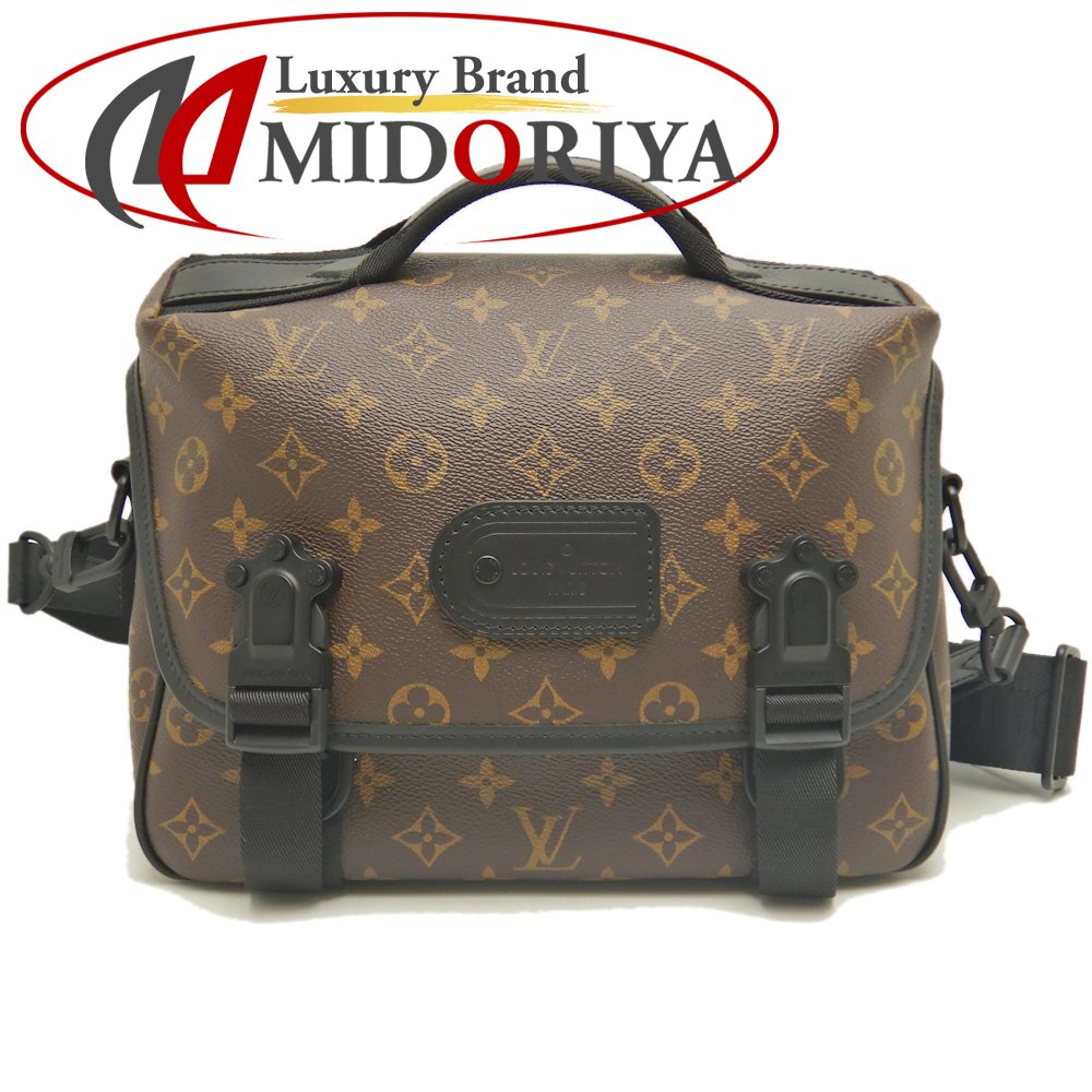 LOUIS VUITTON ルイヴィトン モノグラムマカサー LVトレイル・メッセンジャー M46972 ショルダーバッグ ブラウン メンズ /253606【中古】