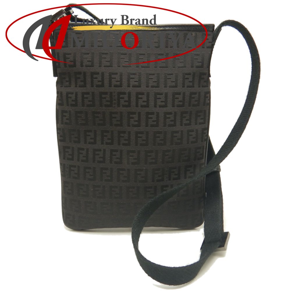 FENDI フェンディ ズッキーノ 8BT079 ショルダーバッグ キャンバスxレザー ブラック レディース /253632【中古】｜Luxury Brand ミドリヤ店