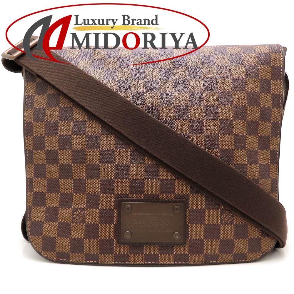 LOUIS VUITTON ルイヴィトン ダミエ ブルックリンMM N51211 ショルダーバッグ エベヌ メンズ /353158【中古】