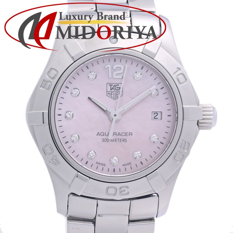 TAG HEUER タグホイヤー アクアレーサー 10P金剛石 WAF141A.BA0824 【磨き済/独居室取り替えっこ済】【中古】ウオッチ レディース ステンレス鋼スチール写真 /40313