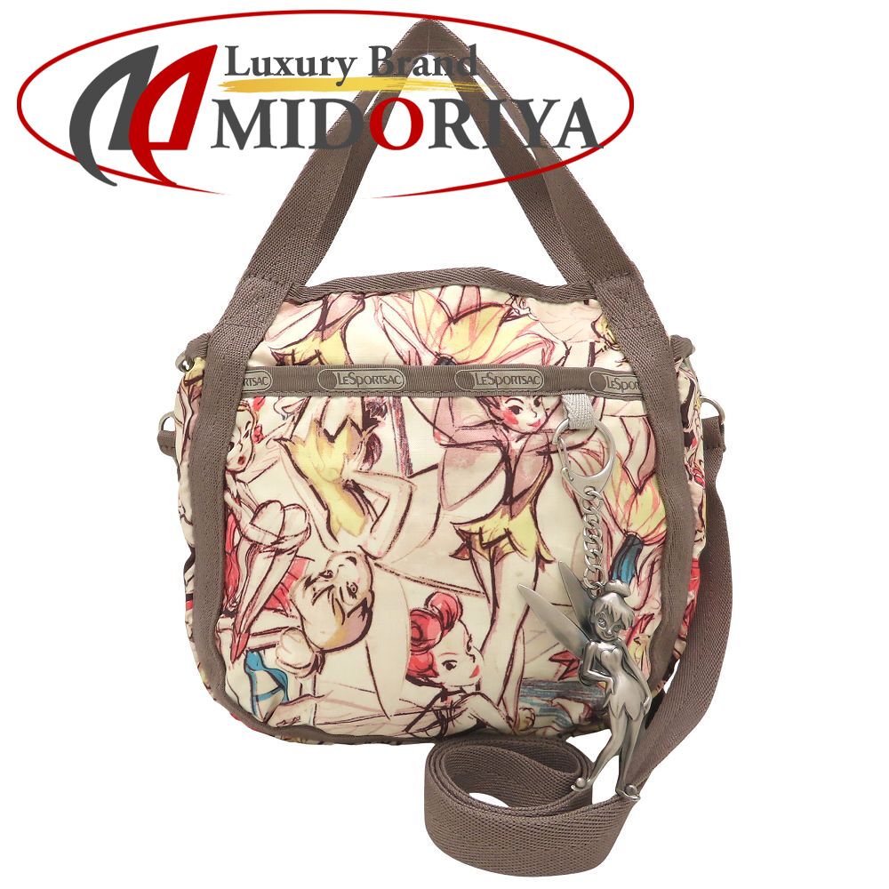 LeSportsac レスポートサック ティンカーベル ディズニーコラボ 限定 2014SS 2Way ショルダーバッグ ポリエステル マルチカラー レディース /353186【中古】