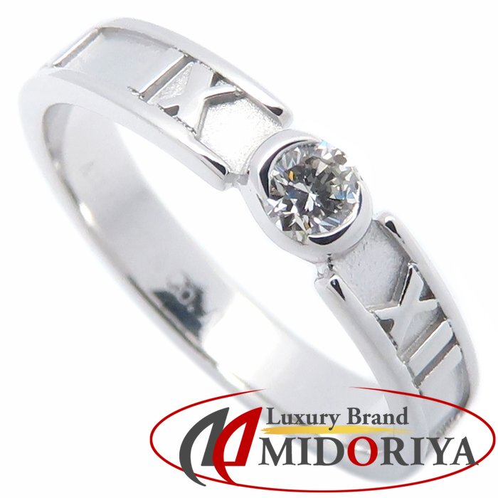 TIFFANY&Co. ティファニー アトラス リング 指輪 1Pダイヤモンド 10号 K18WG ホワイトゴールド レディース /295463【中古】【BJ】｜Luxury Brand ミドリヤ店