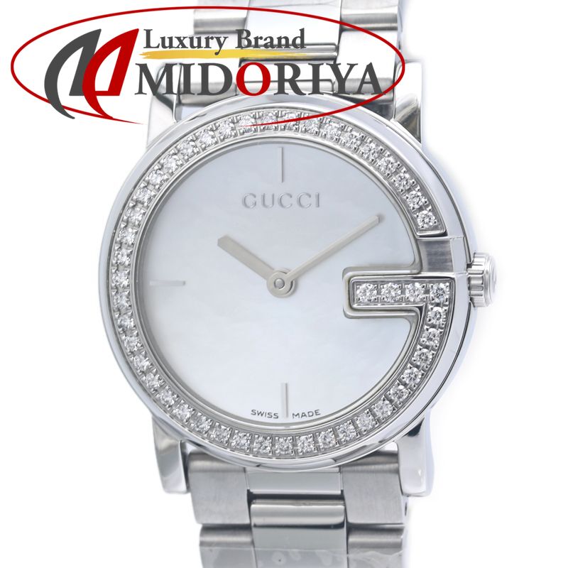 GUCCI グッチ Ｇラウンド ベゼルダイヤモンド YA101510 101L【未当て嵌める】ウォッチ レディース ステンレス鋼スチール写真 /40361
