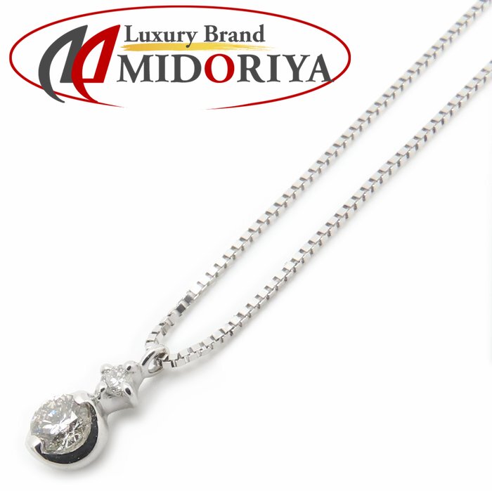 ダイヤモンド ネックレス ダイヤモンド0.10ct K18WG ホワイトゴールド レディース /76467【中古】【FJ】｜Luxury Brand ミドリヤ店 28,782円