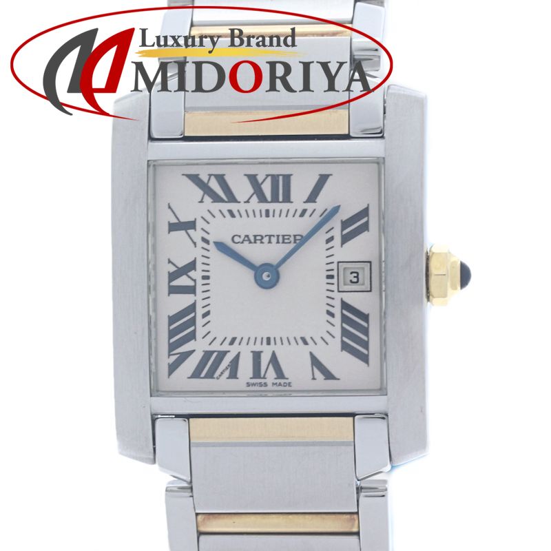 CARTIER カルティエ タンクフランセーズMM W51012Q4 【置き目店買いもとめる/磨き済/蓄電池取り替えっこ済】【中古】ウォッチ ボーイズ K18YG 黄色ゴールドxステンレス鋼スチール写真 /40380