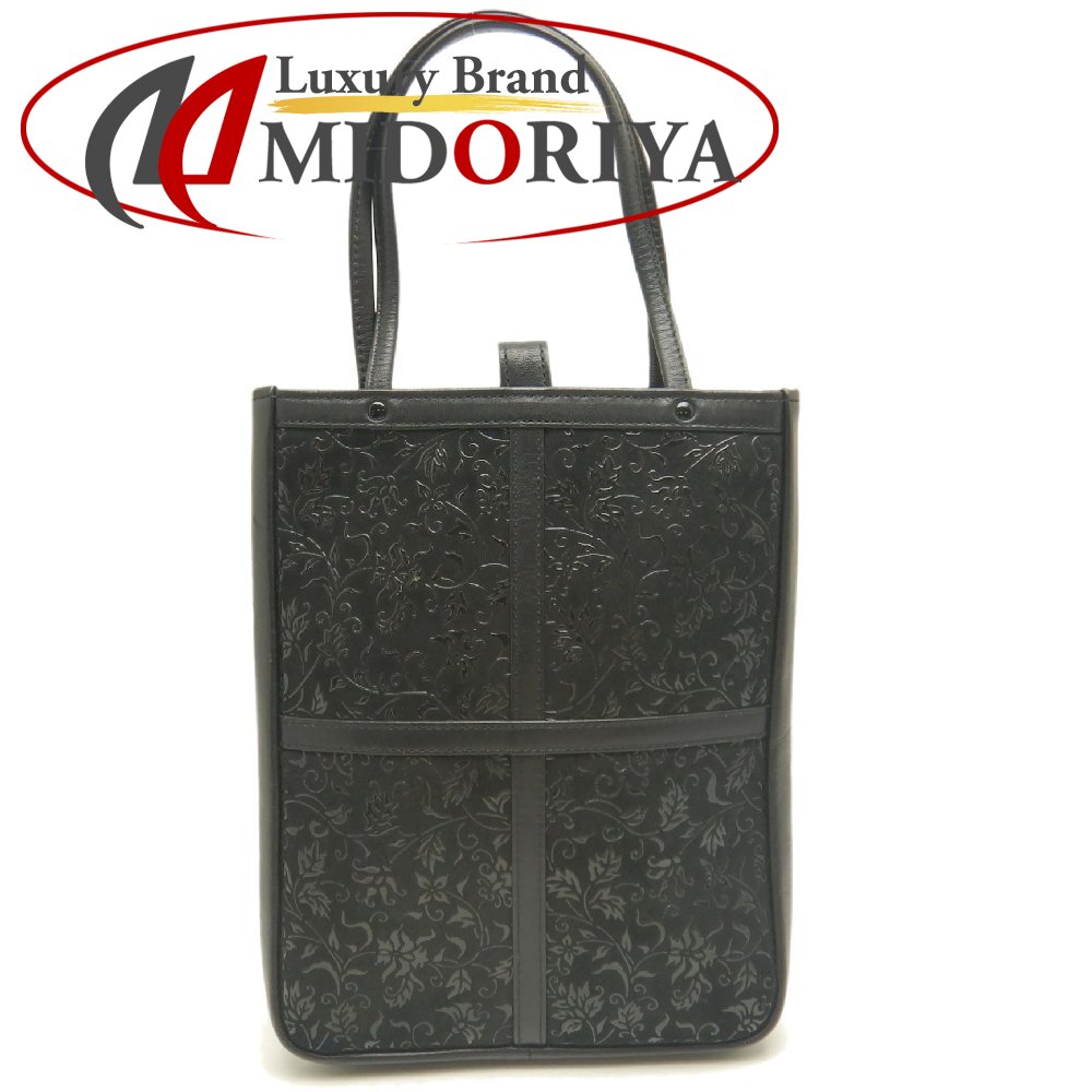 INDEN-YA 印傳屋 ミニハンドバック 鹿革 黒いこと レディース /253829【中古】