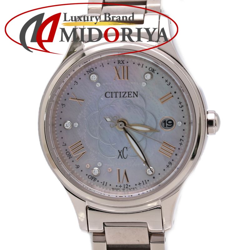CITIZEN シチズン XC クロスシー ヒカリ寄せあわせ 桜 ES9498-69N 制限事項【2025年買いもとめる】【中古】ウォッチ レディース チタン /40415