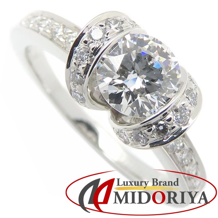 TIFFANY&Co. ティファニー リボン エンゲージメント リング 指輪 ダイヤモンド0.65ct D.VS1 11..5号 Pt950プラチナ レディース /295667【中古】【BJ】｜Luxury Brand ミドリヤ店