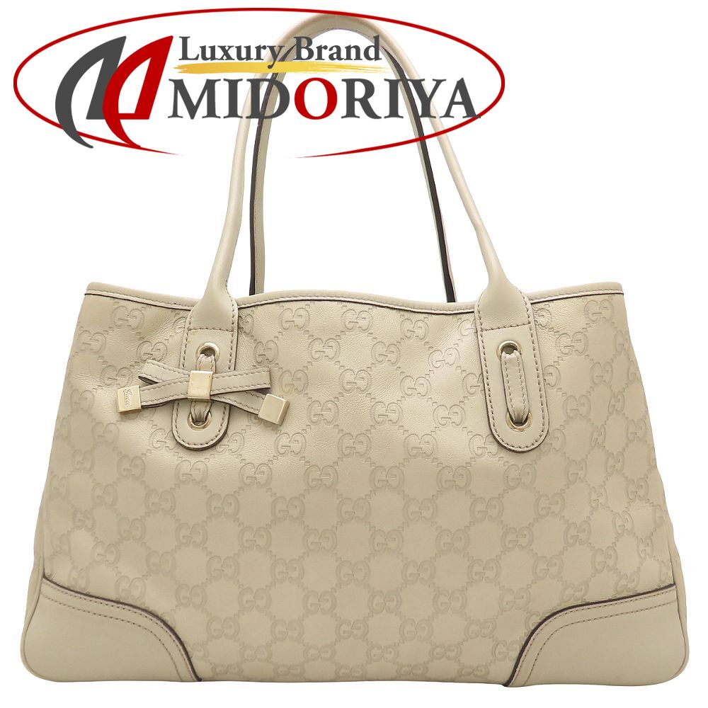 【楽天市場】GUCCI グッチ プリンシー トート グッチシマ 163805 トートバッグ レザー アイボリー系 レディース /353329 ...