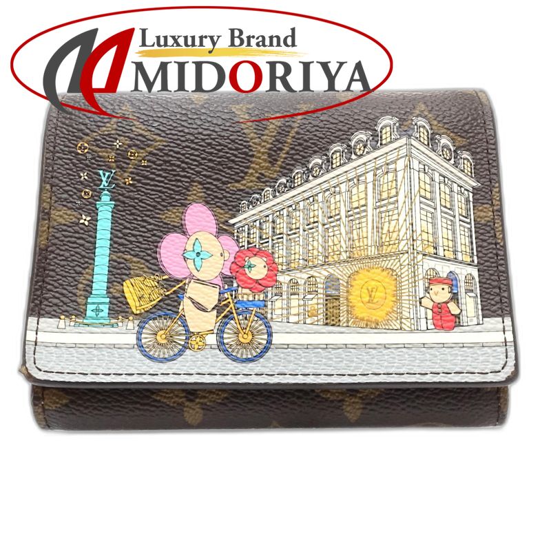 【中古】LOUIS VUITTON ルイヴィトン モノグラム 三つ折り紙入れ M81638 ポルトフォイユ ジョセフィーヌ 赤銅色 レディース /182059