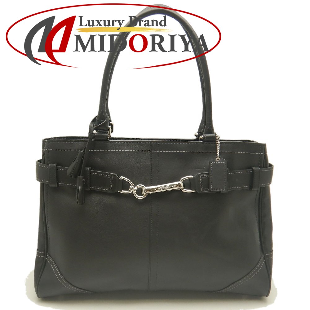 COACH コーチ ハンプトンズ キャリーオール F08A71 トートバッグ レザー ブラック レディース /254062【中古】｜Luxury Brand ミドリヤ店