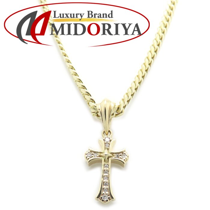 AVALANCHE アヴァランチ クロス ネックレス ダイヤモンド K10YG イエローゴールド レディース /295790【中古】【BJ】|Luxury Brand ミドリヤ店