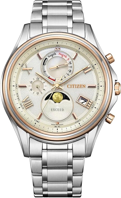 シチズン｜CITIZEN EXCEED（エクシード）エコ・ドライブ電波時計［ソーラー電波時計］ ダイレクトフライト ムーンフェイズ ペアモデル メンズ BY1026-65A