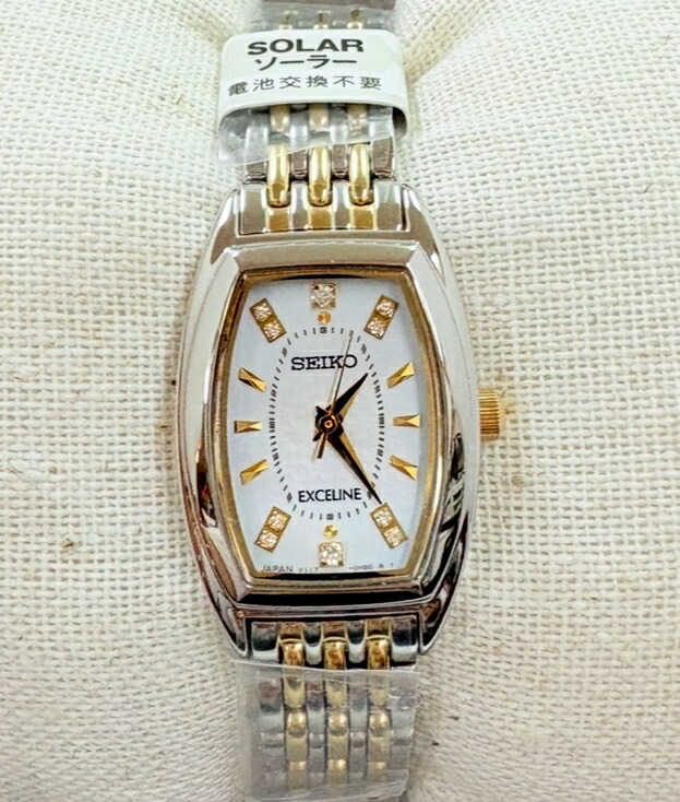 セイコー 未当て嵌める品\u003cBR\u003eエクセリーヌ \u003cBR\u003eソーラー 時辰儀 \u003cBR\u003eレディース ウォッチ \u003cBR\u003eSWCQ089