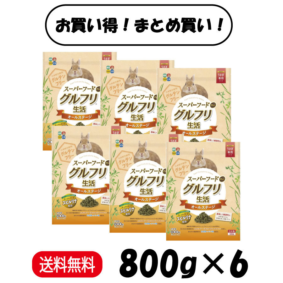 【まとめ買い ６袋】 ハイペット グルフリ生活 オールステージ スーパーフードプラス 800g ×６