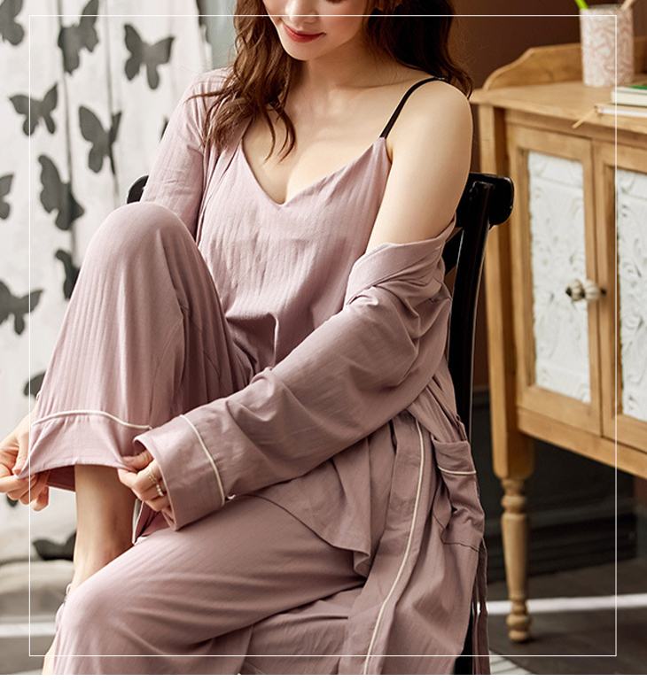 売買 ローブ パンツ キャミソール 羽織り 上下3点セット シンプル ロングパンツ セットアイテム レディース おすすめ おしゃれ 大きいサイズ Cmdb Md
