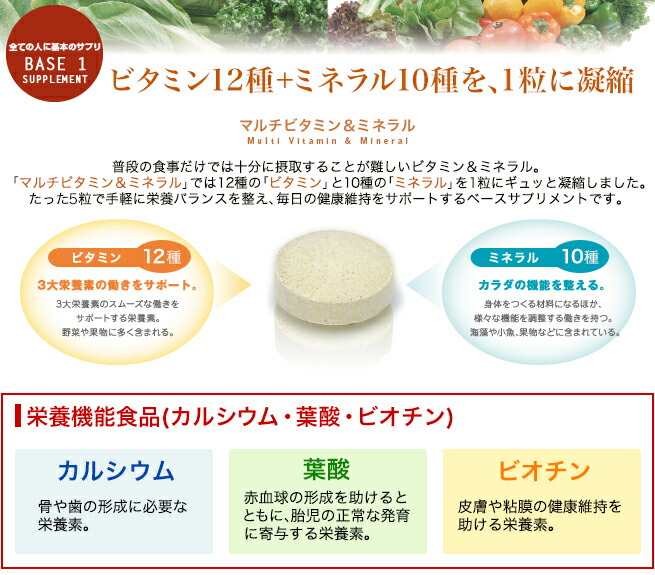 楽天市場 ファイテン マルチビタミン ミネラル 栄養機能食品 メール便 ファイテン楽天市場店